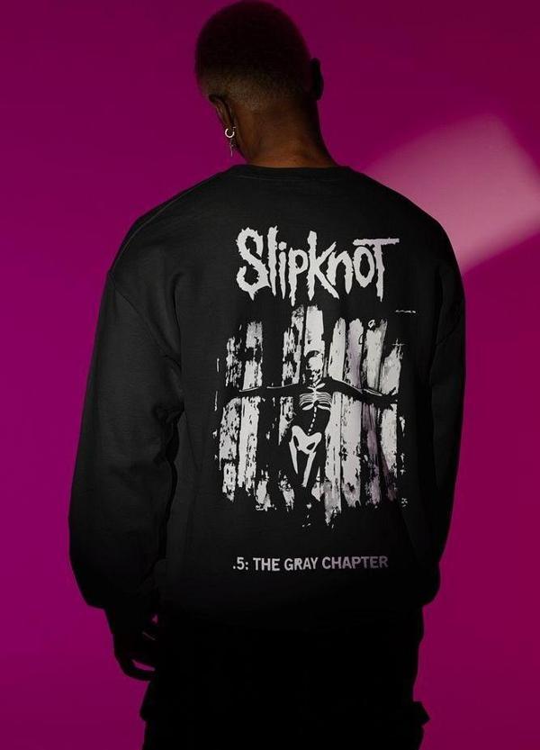 Slipknot Rock Metal Müzik Grubu Baskılı Unisex Oversize Sweatshirt - Image 1