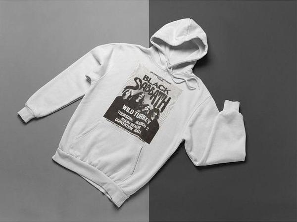 Black Sabbath Baskılı Unisex Oversize Müzik Grubu Hoodie - Image 1