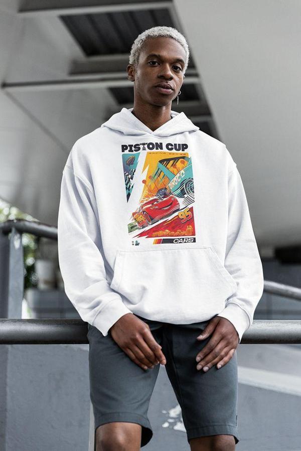 Piston Cup Cars 95 Baskılı Unisex Oversize Arabalar Çizgi Film Hoodie - Image 1