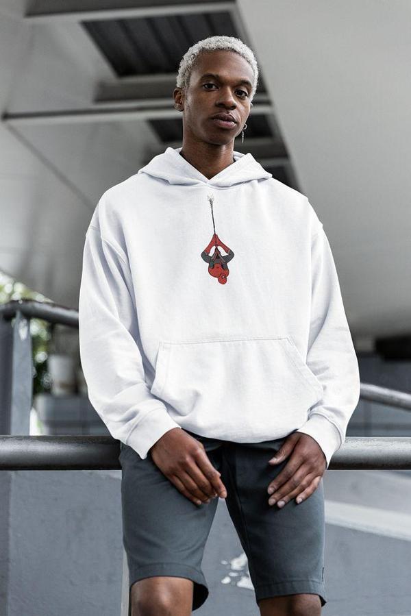 Tasarım Spider-Man Baskılı Unisex Oversize Örümcek Adam Hoodie - Image 1