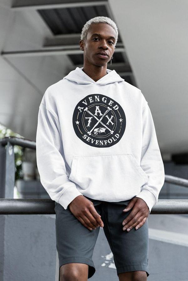 Avenged Sevenfold Müzik Grubu Baskılı Unisex Oversize Hoodie - Image 1