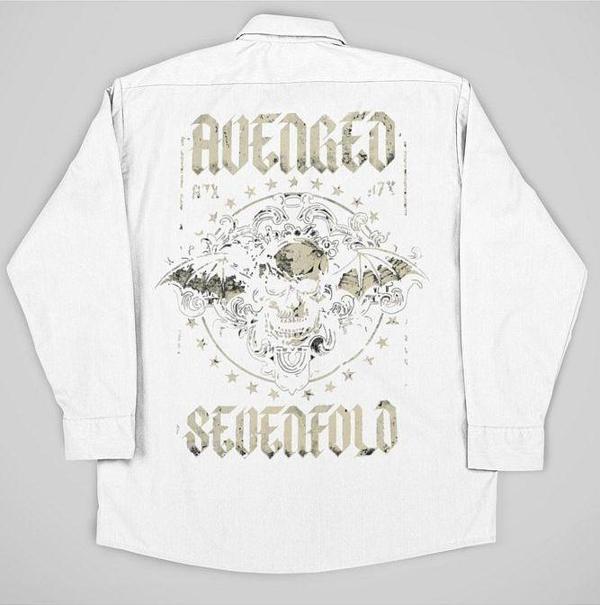 Avenged Sevenfold Müzik Grubu Baskılı Unisex Rock Metal Cepli Gömlek - Image 1