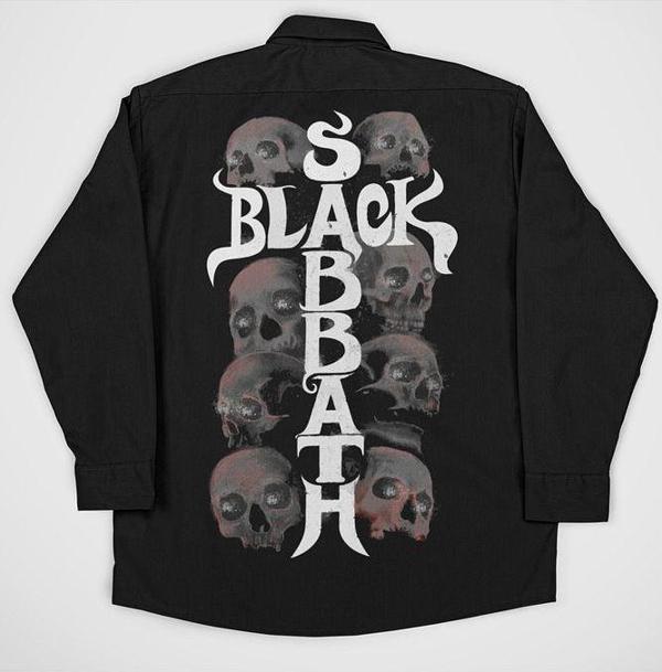 Black Sabbath Müzik Grubu Baskılı Unisex Rock Metal Cepli Gömlek - Image 1