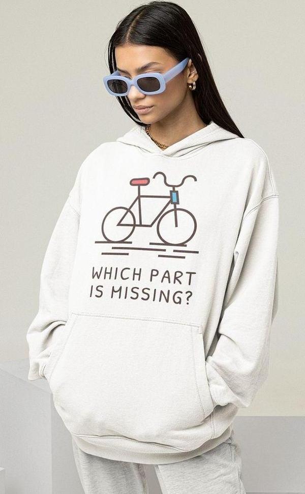 Which Part Is Missing ? Yazılı Unisex Oversize Hoodie - Image 1