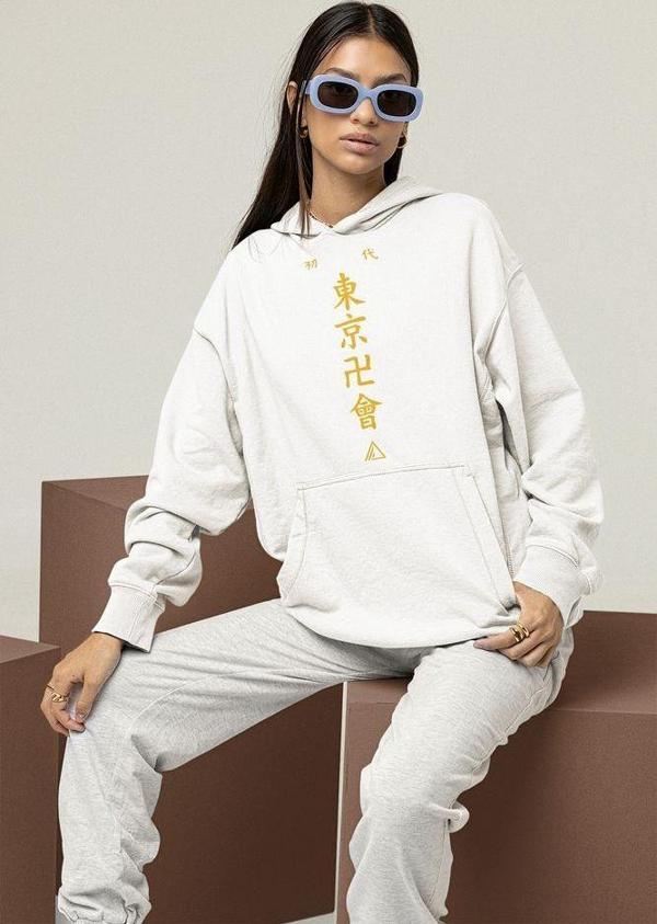Anime Baskılı Unisex Oversize Hoodie - Image 1