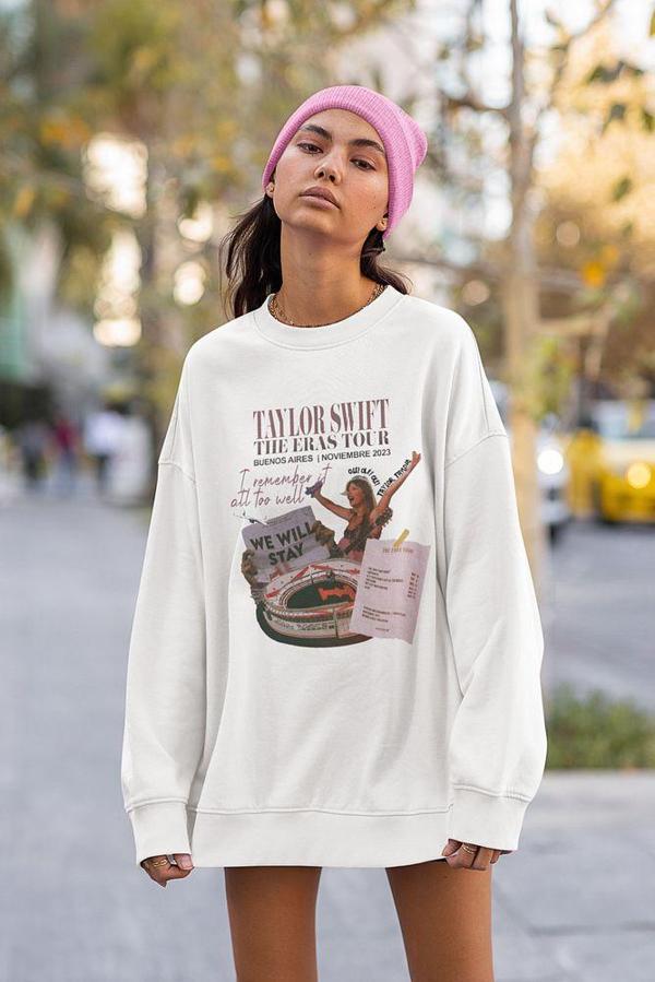 Taylor Swift The Eras Tour Baskılı Unisex Oversize Şarkıcı Sweatshirt - Image 1
