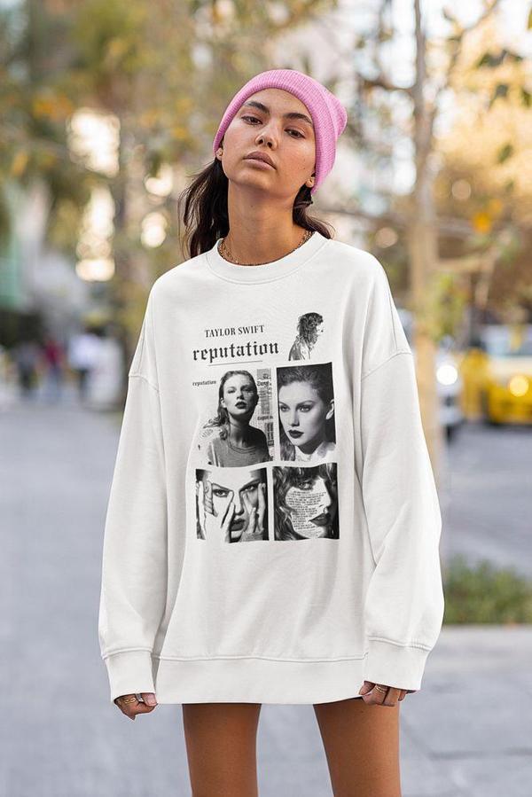 Taylor Swift Reputatiion Baskılı Unisex Oversize Şarkıcı Sweatshirt - Image 1
