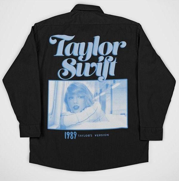 Taylor's Version 1989 Baskılı Unisex Taylor Swift Şarkıcı Cepli Gömlek - Image 1