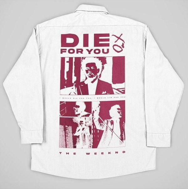 The Weeknd Die For You Yazılı Unisex Rapper Şarkıcı Cepli Gömlek - Image 1