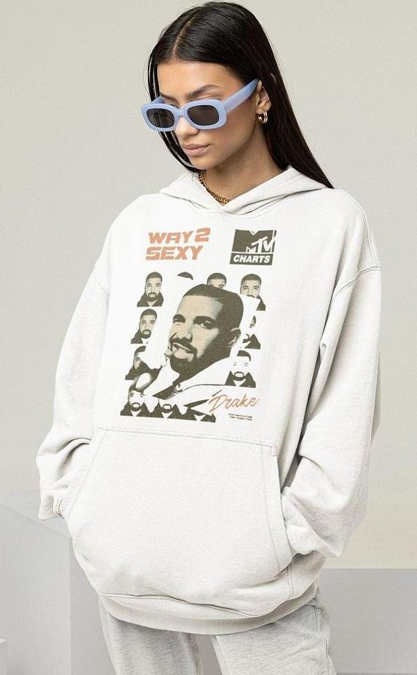 Tasarım Drake Baskılı Unisex Oversize Rapper Hoodie - Image 1