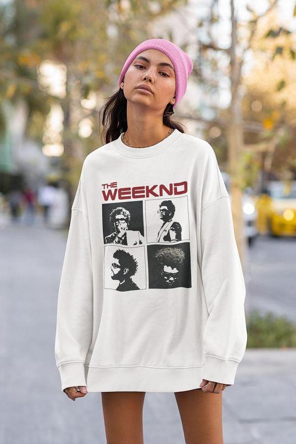 Tasarım Rapper The Weeknd Baskılı Unisex Oversize Sweatshirt - Image 1
