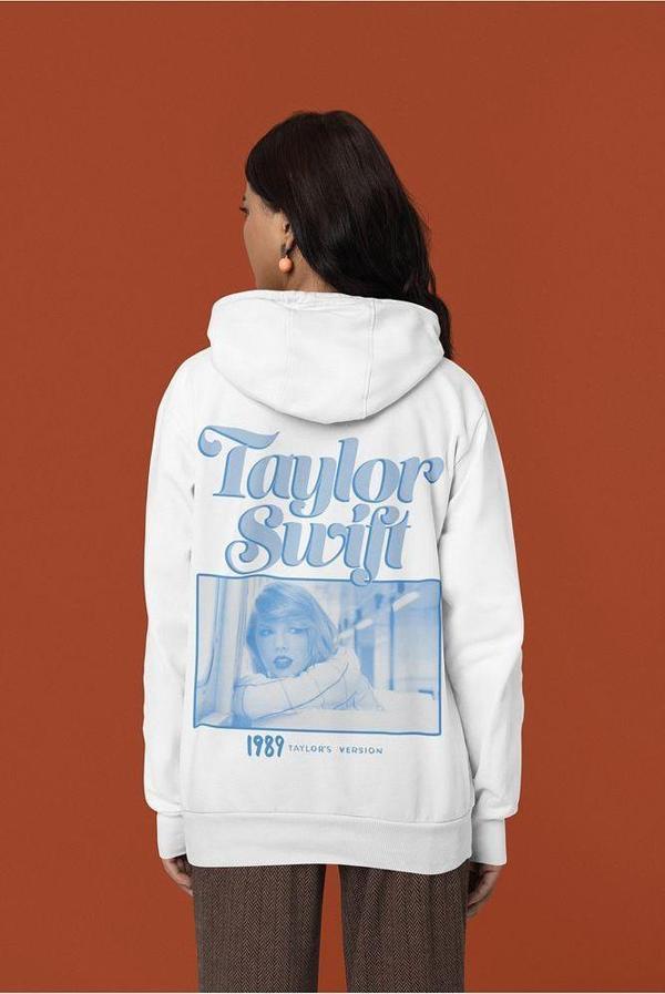 Taylor Swift Baskılı Unisex Oversize Şarkıcı Hoodie - Image 1