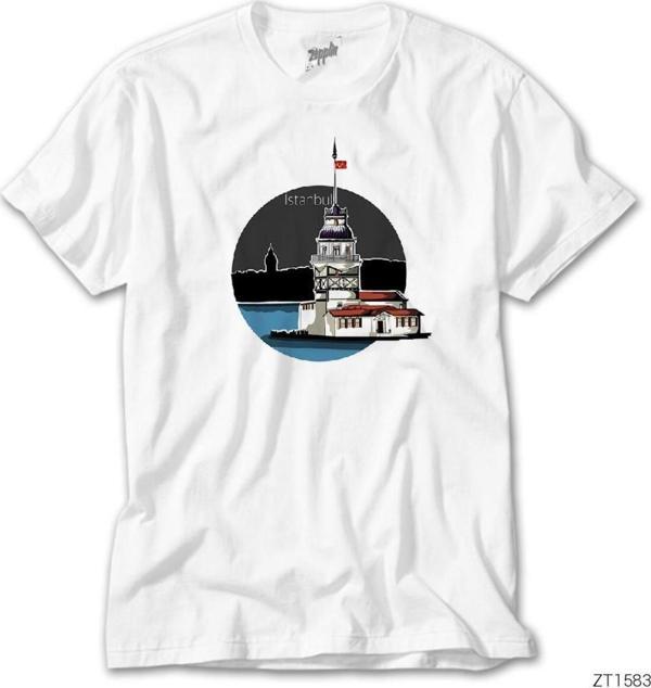 Wakha Kız Kulesi Beyaz Tişört - Image 1