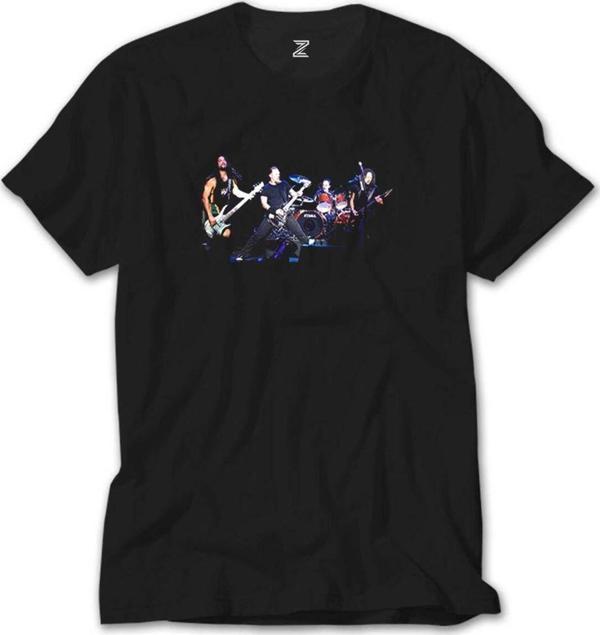 Lunas Glow Metallica Konser Siyah Tişört - Image 1