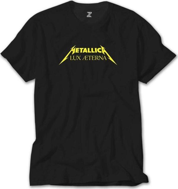 Karadeniz Metallica Lux Æterna Text Siyah Tişört - Image 1