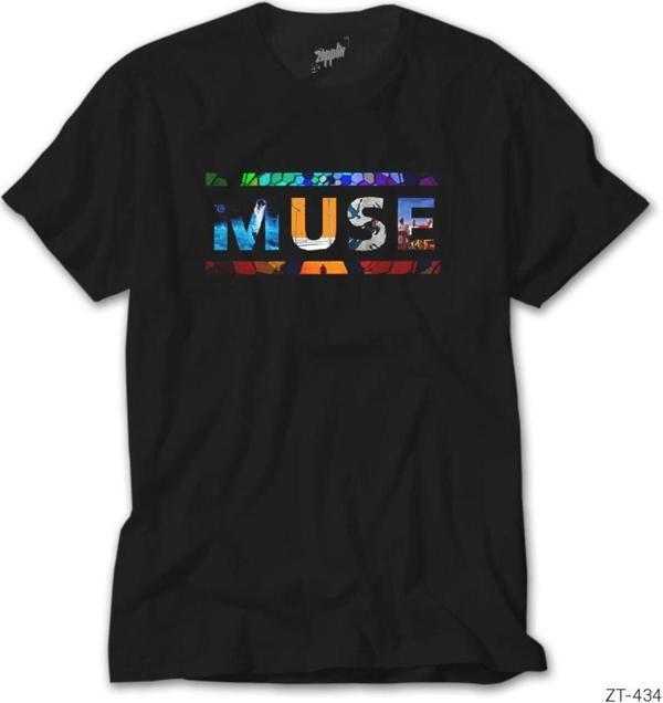 Wakha Muse Covers Logo Siyah Tişört - Image 1