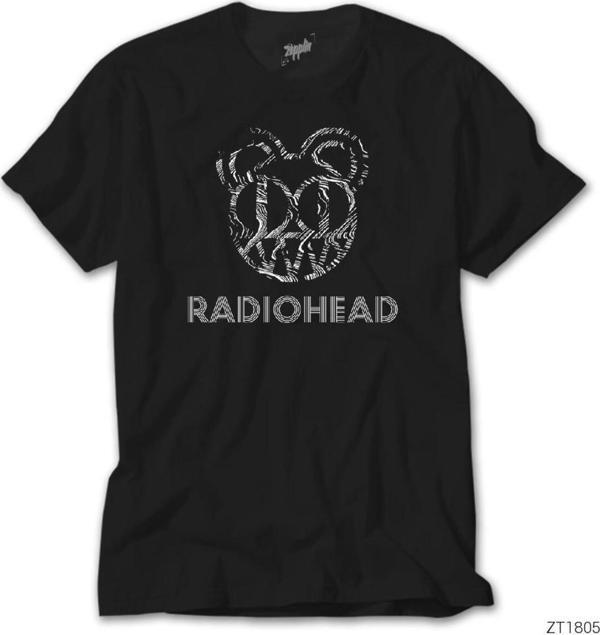 Wuqhu Radiohead Wave Siyah Tişört - Image 1