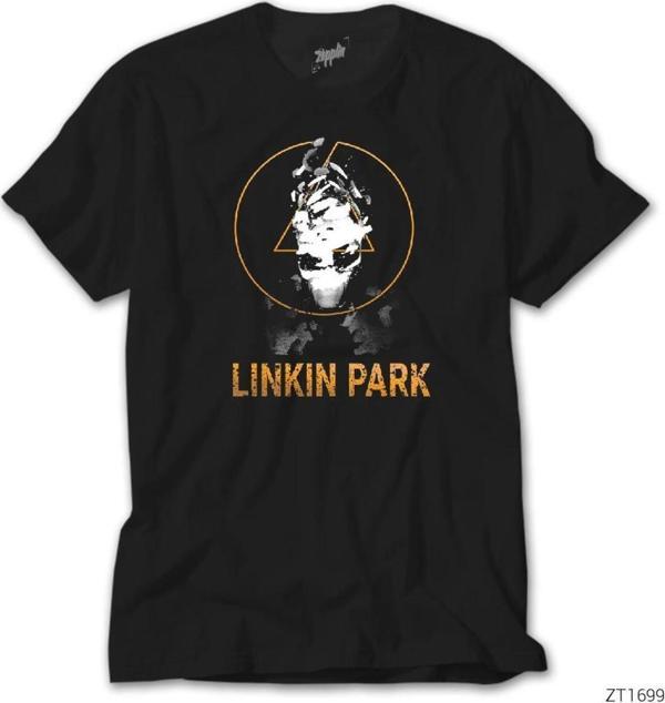 Lunas Glow Linkin Park Yellow Logo Siyah Tişört - Image 1