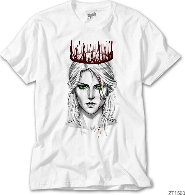 Lunas Glow Witcher Ciri Beyaz Tişört - Image 1