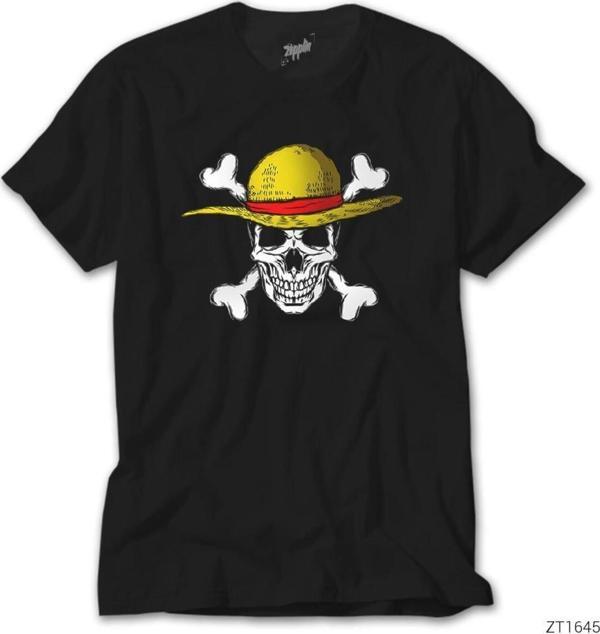Butik One Piece Pirate Skull Siyah Tişört - Image 1