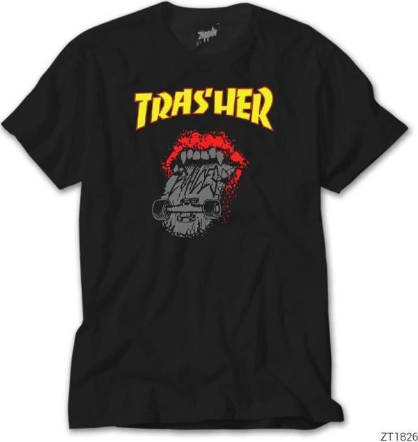 Wuqhu Thrasher Rolling Siyah Tişört - Image 1