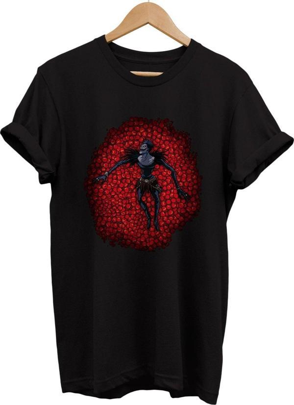 Remonz Dead Note Ryuk Baskılı %100 Pamuk Basic T-Shirt Normal Beden Tişört - Image 1