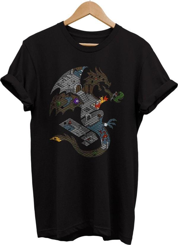 Remonz Dungeon And Dragons Baskılı %100 Pamuk Basic T-Shirt Normal Beden Tişört - Image 1