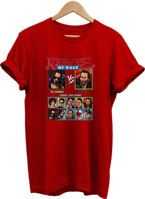 Remonz Keanu Reeves Film Karakterleri Baskılı %100 Pamuk Basic T-Shirt Normal Beden Tişört - Image 1