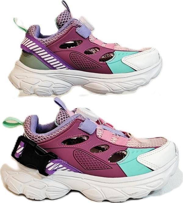 M.P one 3409 Pembe Makaralı Yazlık Kız Çocuk Spor Ayakkabı - Image 1