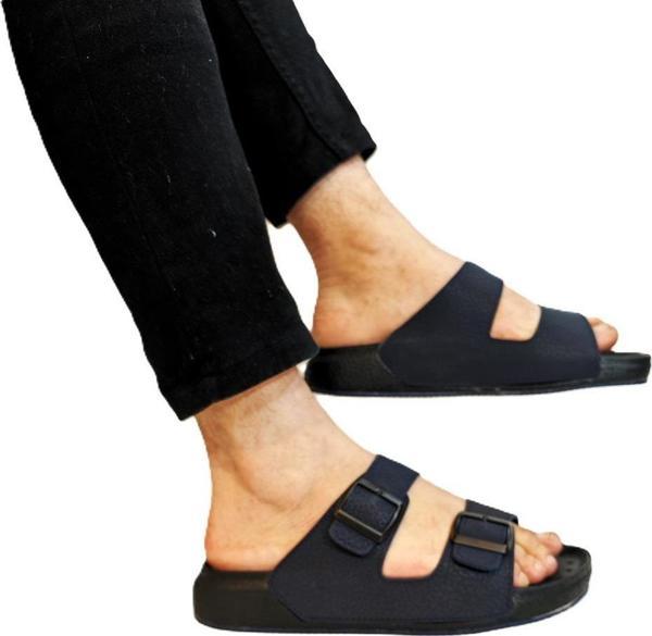 Pierre Cardin 7408 Lacivert Çift Tokalı Yumuşak Taban Erkek Terlik - Image 1