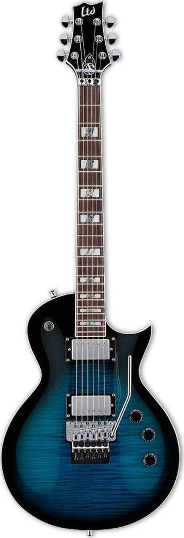 ESP LTD AS-1FR Black Aqua Sunburst Alex Skolnick Signature Elektro Gitar - Image 1
