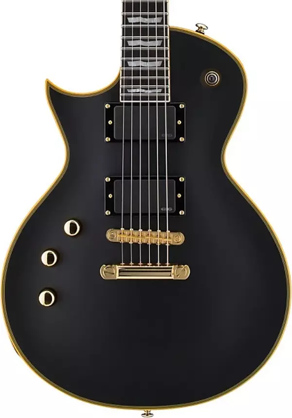 ESP LTD EC-1000 Vintage Black Solak Elektro Gitar - Image 1