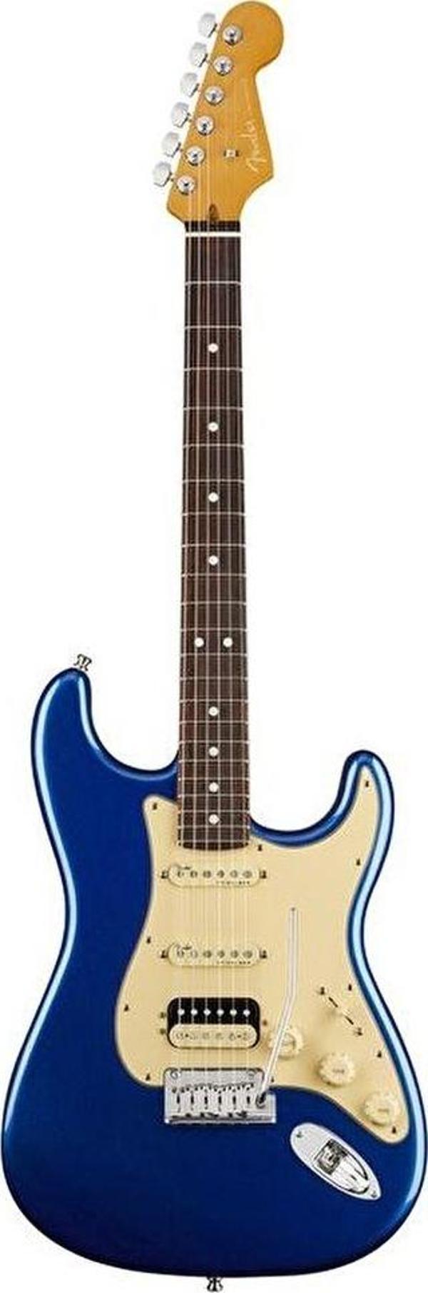 Fender American Ultra Stratocaster HSS Gülağacı Klavye Cobra Blue Elektro Gitar - Image 1
