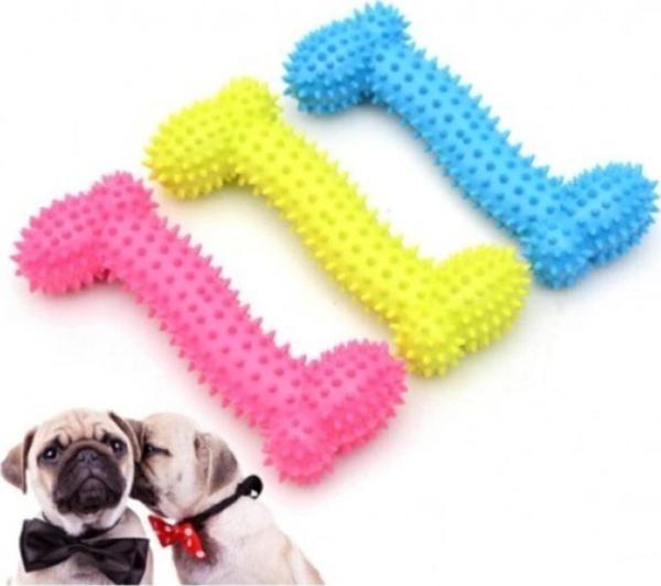 Kemik Şekilli Kedi Köpek Diş Kaşıma Isırma Aparatı Stres Oyuncağı 10 Cm - Image 1