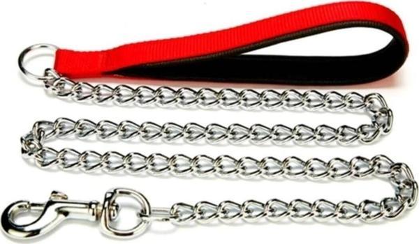 Köpek Tasması Zinciri Yumuşak Soft Saplı 4 Mm X 120 Cm Köpek Gezdirme Zinciri - Image 1