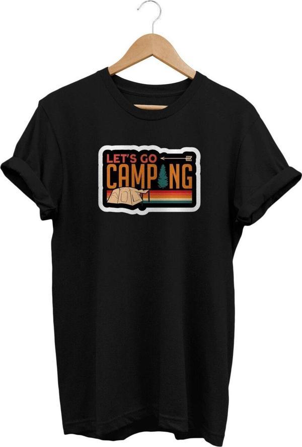 Remonz Kamp Tema  Baskılı, %100 Pamuk, Bisiklet Yaka, Normal Beden Tişört, Basic T-Shirt - Image 1