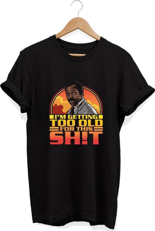 Remonz , Too Old Baskılı, %100 Pamuk, Bisiklet Yaka, Normal Beden Tişört, Basic T-Shirt - Image 1