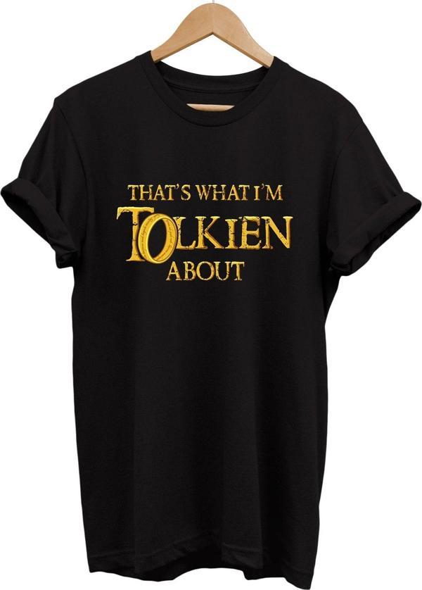 Remonz Lotr Yüzüklerin Efendisi Tolkien Baskılı %100 Pamuk Basic T-Shirt Normal Beden Tişört - Image 1