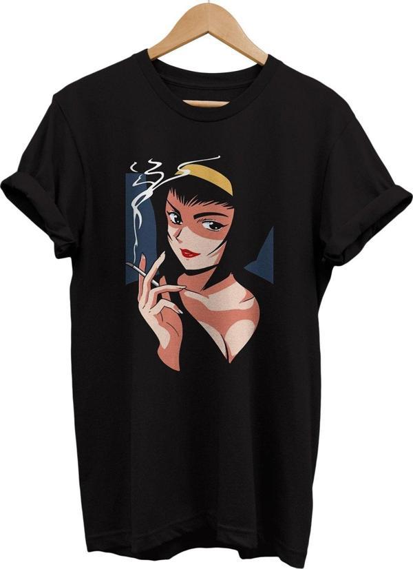 Remonz Faye Noir Baskılı %100 Pamuk Basic T-Shirt Normal Beden Tişört - Image 1