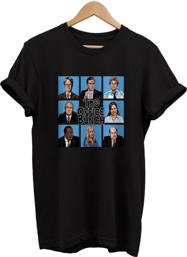 Remonz The Office Baskılı %100 Pamuk Basic T-Shirt Normal Beden Tişört - Image 1