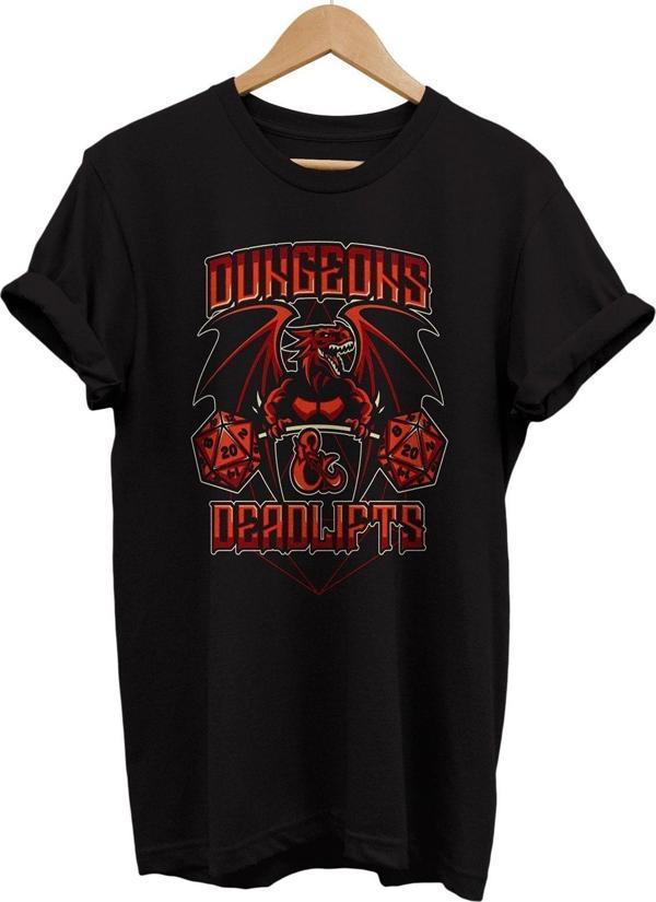 Remonz Ejderha Gym Baskılı %100 Pamuk Basic T-Shirt Normal Beden Tişört - Image 1