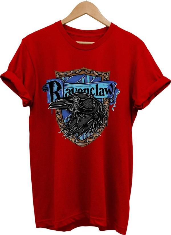 Remonz Rawenclaw Baskılı %100 Pamuk Basic T-Shirt Normal Beden Tişört - Image 1