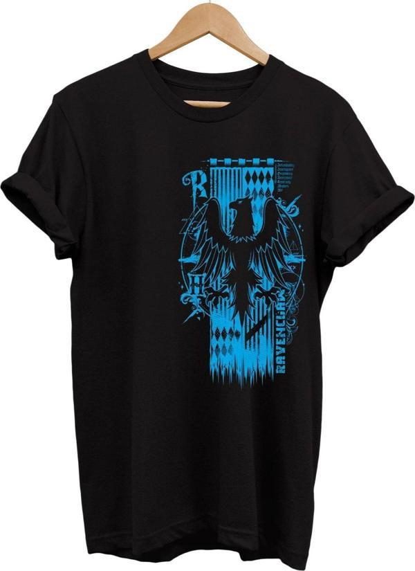 Remonz Rawenclaw Baskılı %100 Pamuk Basic T-Shirt Normal Beden Tişört - Image 1