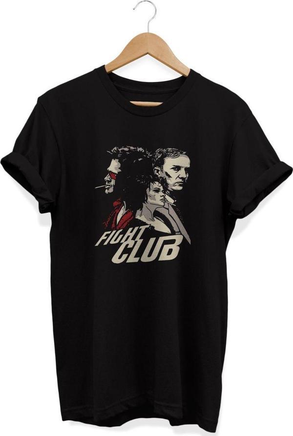 Remonz , Fight Club Baskılı, %100 Pamuk, Bisiklet Yaka, Normal Beden Tişört, Basic T-Shirt - Image 1