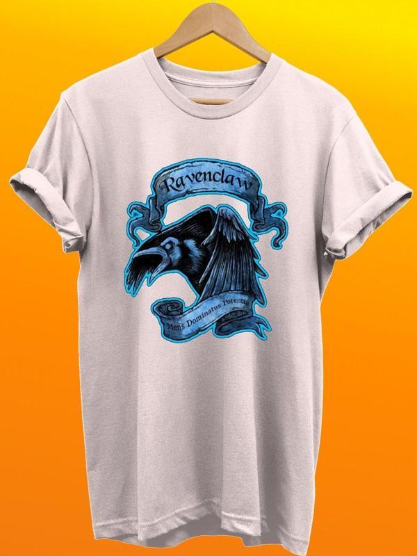 Remonz Rawenclaw Baskılı %100 Pamuk Basic T-Shirt Normal Beden Tişört - Image 1