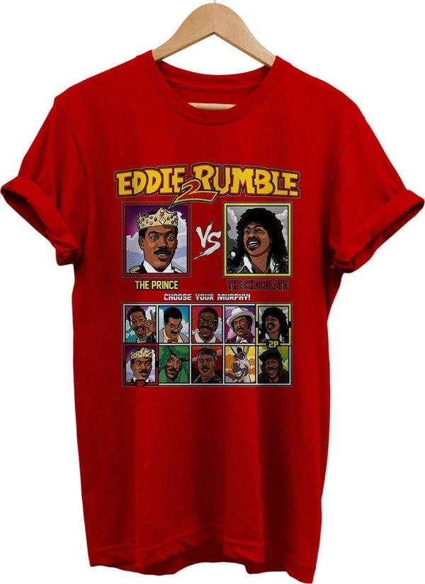 Remonz Eddie Murphy Baskılı %100 Pamuk Basic T-Shirt Normal Beden Tişört - Image 1