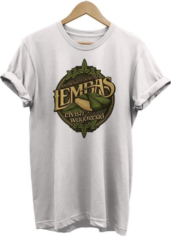 Remonz Lotr Yüzüklerin Efendisi Lembas Peksimet Baskılı %100 Pamuk Basic T-Shirt Normal Beden Tişört - Image 1