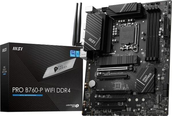Msı PRO B760-P WIFI DDR4 Intel B760 Soket 1700 DDR4 5333(OC)MHz ATX Gaming (Oyuncu) Anakart - Image 1