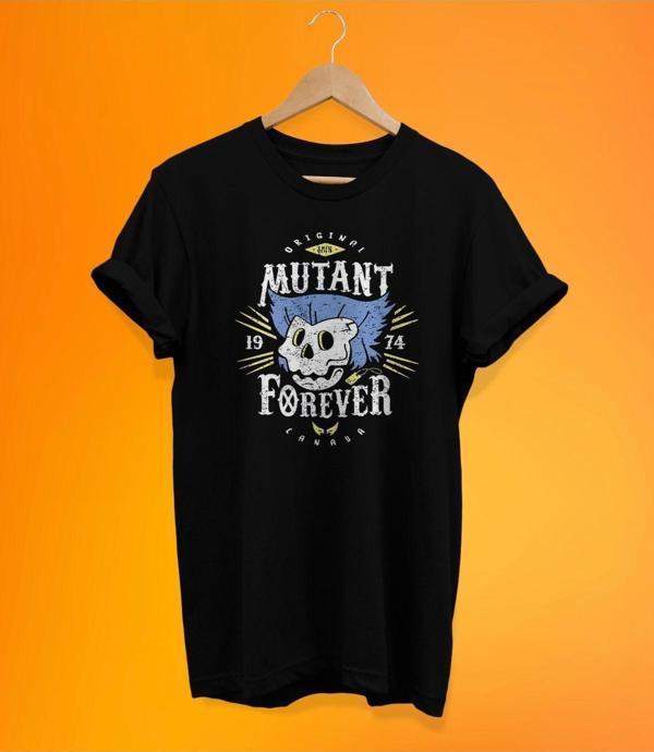 Remonz Mutant Wolverine Baskılı Siyah, %100 Pamuk Basic (Normal Beden) T-Shirt - Image 1