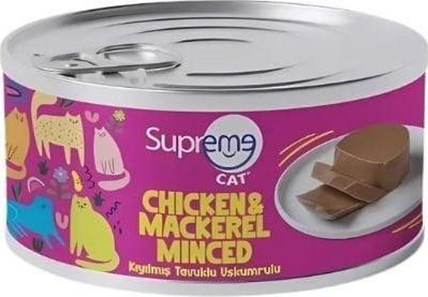 Supreme Cat Kıyılmış Tavuklu ve Uskumrulu Yetişkin Konserve Kedi Maması 85 Gr - Image 1